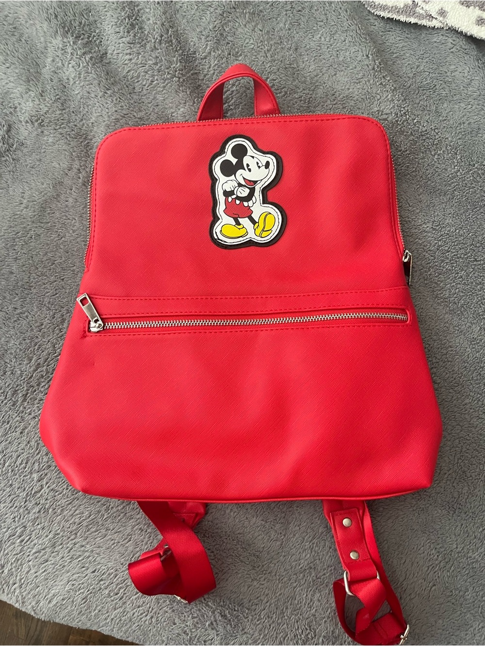 Disney Harrods Red Mickey Mouse Patch Backpack